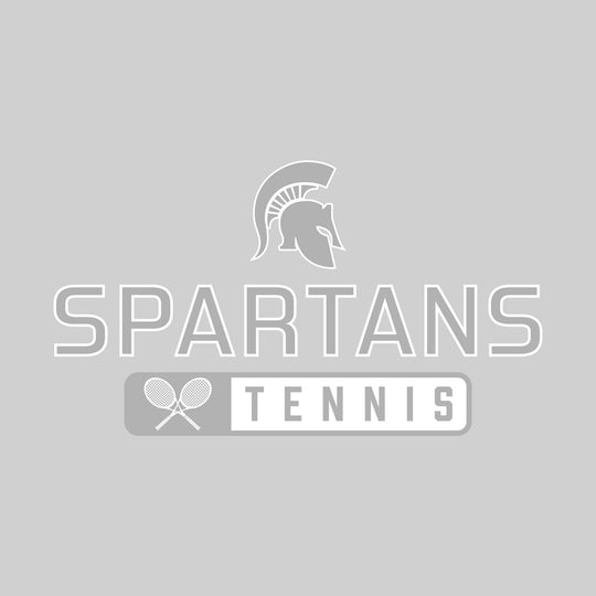 Pinconning Spartans - Tennis - Mascot Over Name with Rounded Rectangle