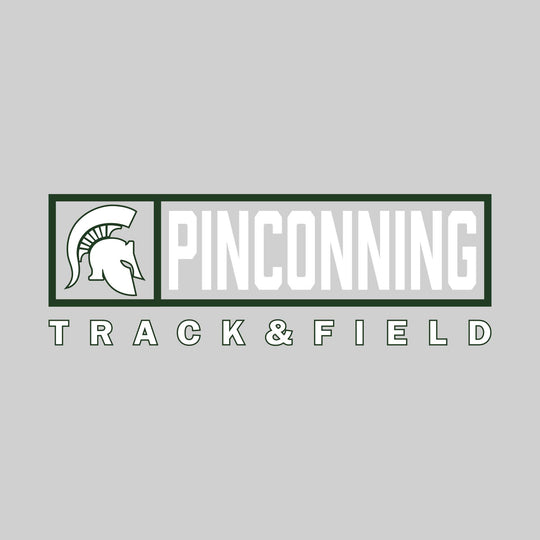 Pinconning Spartans - Track & Field - Framed Mascot & School Name