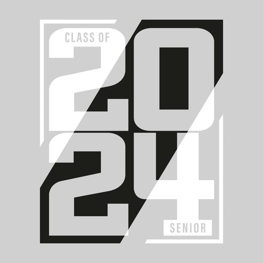 Senior - Class of - Boxed Year - Split-Color