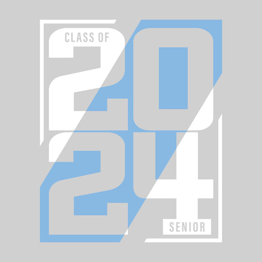 Senior - Class of - Boxed Year - Split-Color