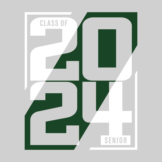 Senior - Class of - Boxed Year - Split-Color