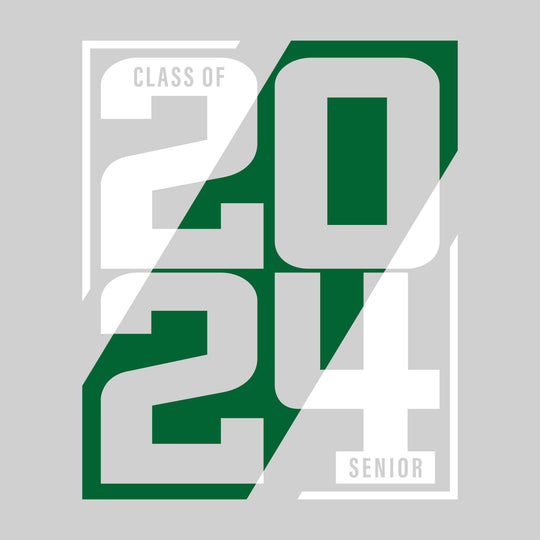 Senior - Class of - Boxed Year - Split-Color