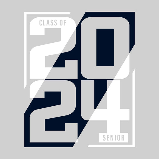 Senior - Class of - Boxed Year - Split-Color
