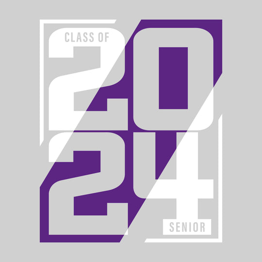 Senior - Class of - Boxed Year - Split-Color