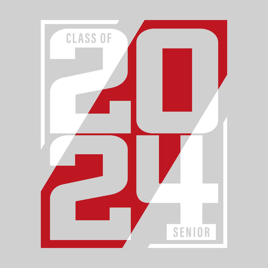 Senior - Class of - Boxed Year - Split-Color