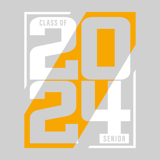 Senior - Class of - Boxed Year - Split-Color