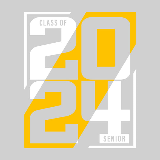 Senior - Class of - Boxed Year - Split-Color