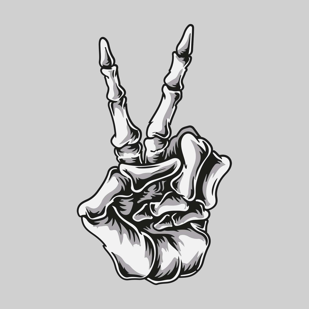 Skeleton Peace Hand