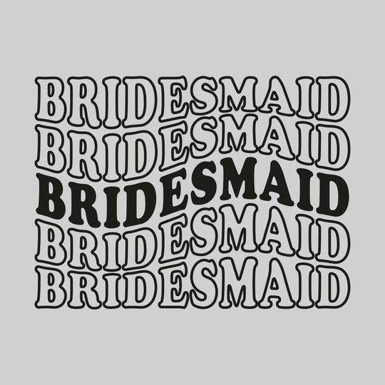 Bachelorette Party - Repeated Wavy Text - Personalize with Names