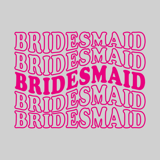 Bachelorette Party - Repeated Wavy Text - Personalize with Names