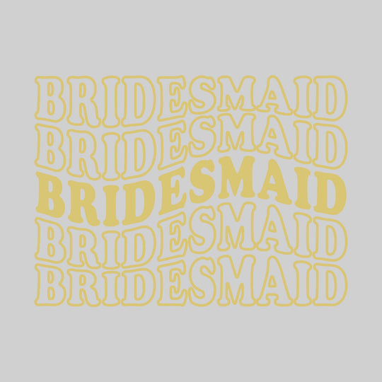Bachelorette Party - Repeated Wavy Text - Personalize with Names