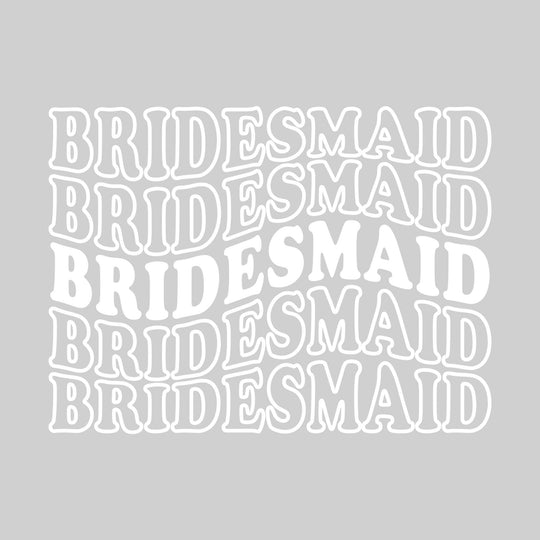 Bachelorette Party - Repeated Wavy Text - Personalize with Names