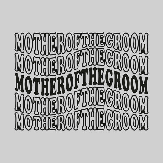 Bachelorette Party - Repeated Wavy Text - Personalize with Names
