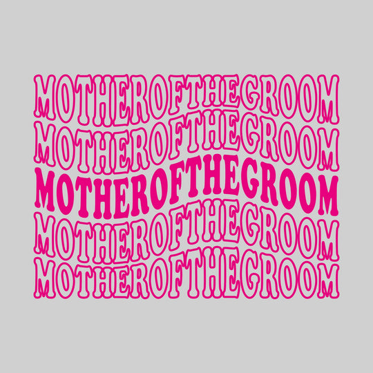 Bachelorette Party - Repeated Wavy Text - Personalize with Names
