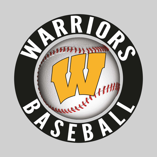 Western Warriors - Baseball - Circular Text with Baseball and W