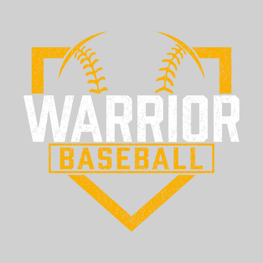 Western Warriors - Baseball - Home Plate with Mascot Name - Distressed