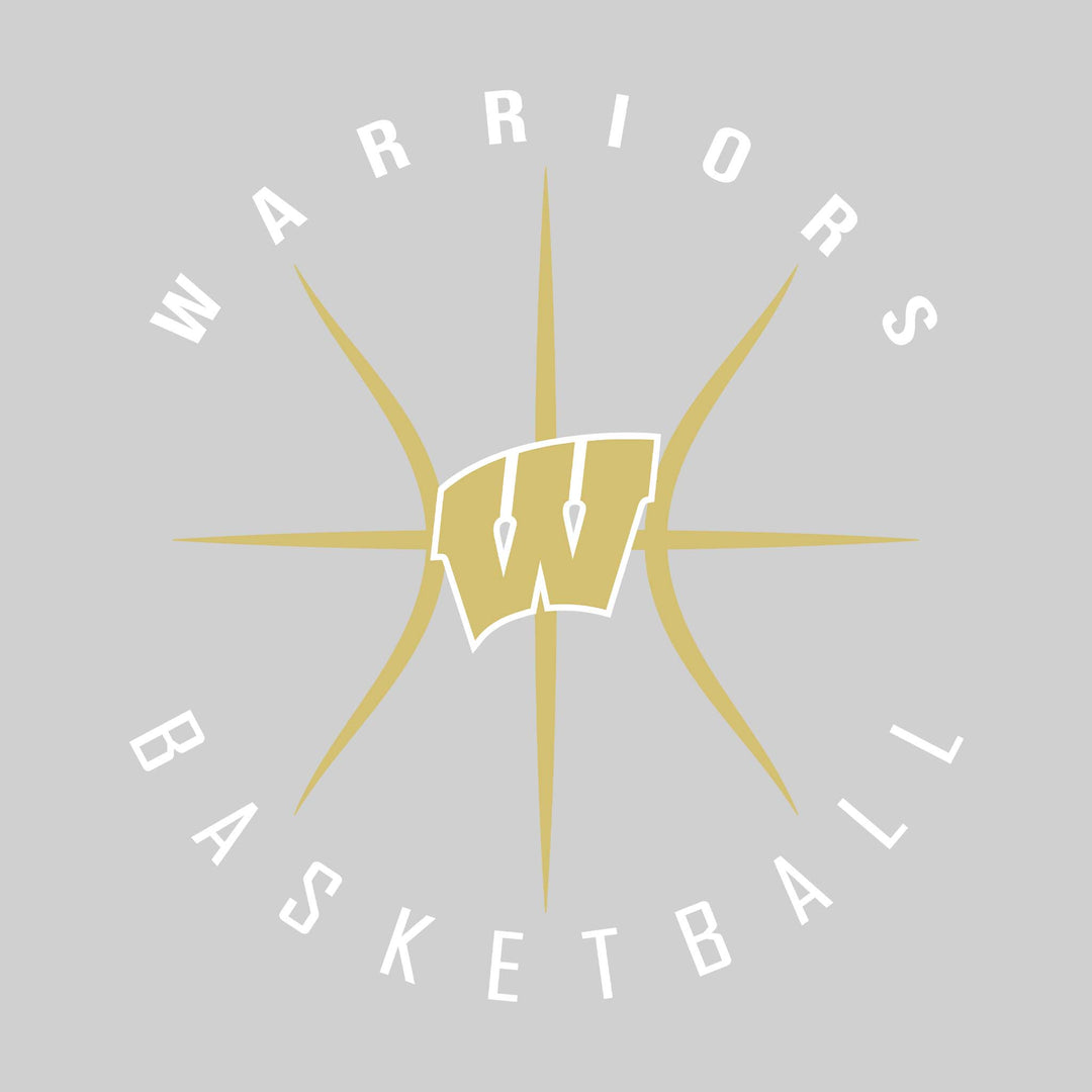 Western Warriors - Basketball - Circular Text with Basketball Threads