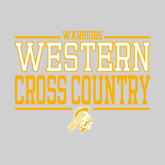 Western Warriors - Cross Country - Bracketed School Name with Mascot