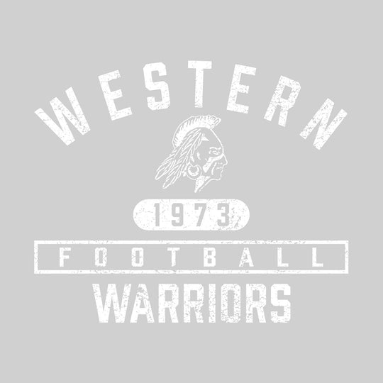 Western Warriors - Football - Arched School Name over Mascot and Established Year