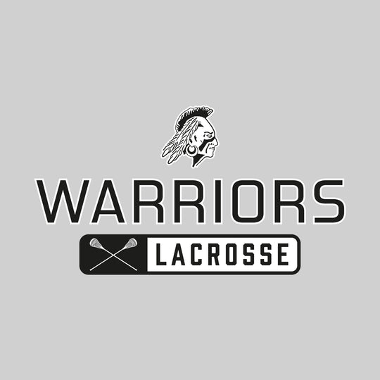 Western Warriors - Lacrosse - Mascot Over Name with Rounded Rectangle