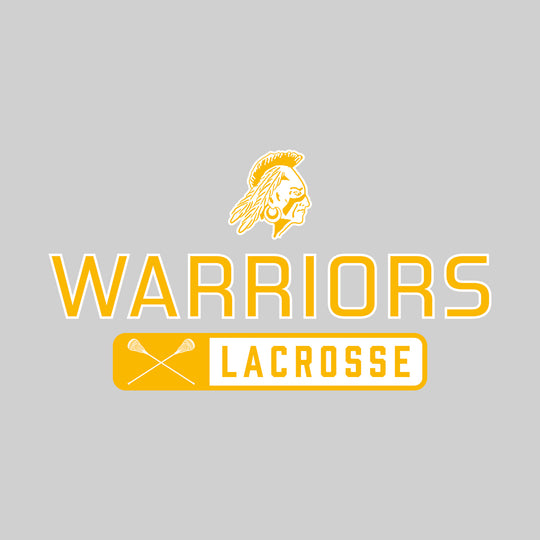 Western Warriors - Lacrosse - Mascot Over Name with Rounded Rectangle