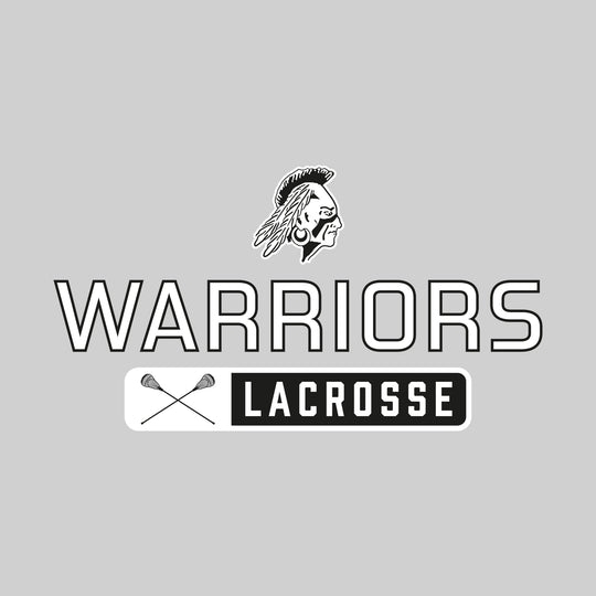 Western Warriors - Lacrosse - Mascot Over Name with Rounded Rectangle