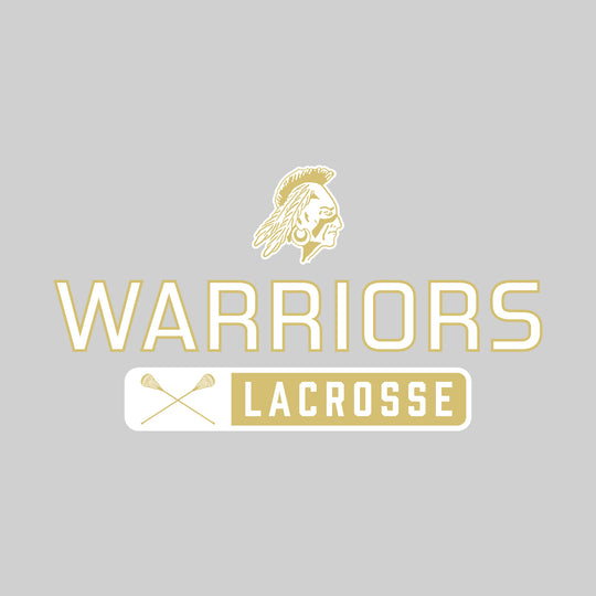 Western Warriors - Lacrosse - Mascot Over Name with Rounded Rectangle