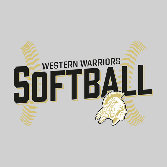 Western Warriors - Softball - Angled Softball with Threads