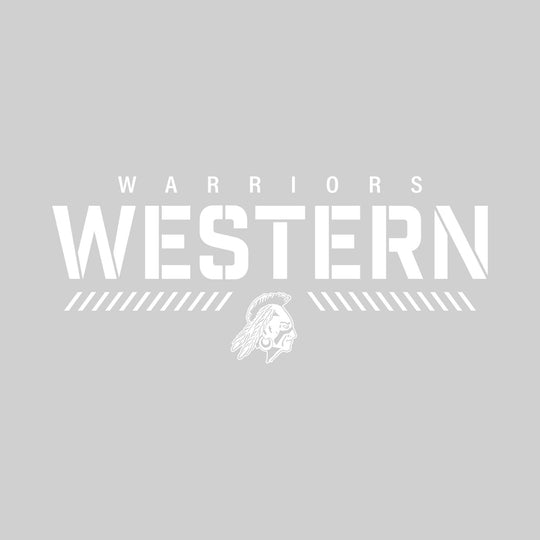 Western Warriors - Spirit Wear - Stenciled School Name with Mascot