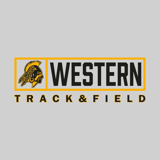 Western Warriors - Track & Field - Framed Mascot & School Name