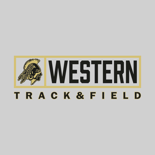 Western Warriors - Track & Field - Framed Mascot & School Name