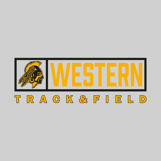 Western Warriors - Track & Field - Framed Mascot & School Name