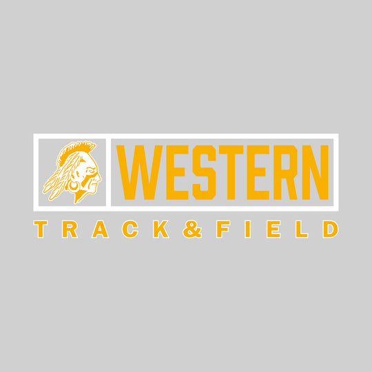 Western Warriors - Track & Field - Framed Mascot & School Name