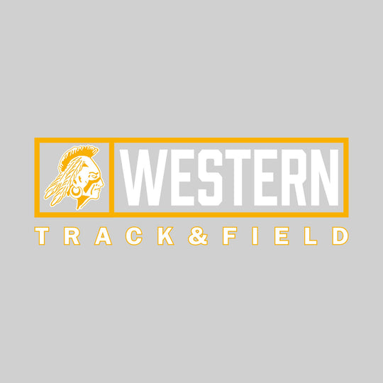 Western Warriors - Track & Field - Framed Mascot & School Name