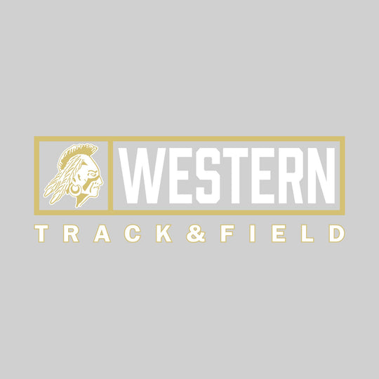 Western Warriors - Track & Field - Framed Mascot & School Name