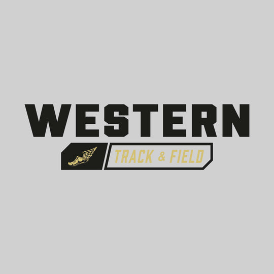 Western Warriors - Track & Field - School Name with Track & Field and Winged Shoe