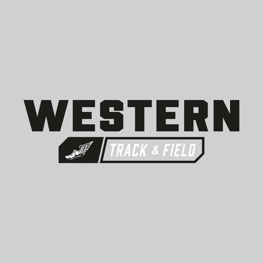 Western Warriors - Track & Field - School Name with Track & Field and Winged Shoe