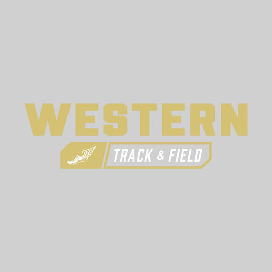 Western Warriors - Track & Field - School Name with Track & Field and Winged Shoe