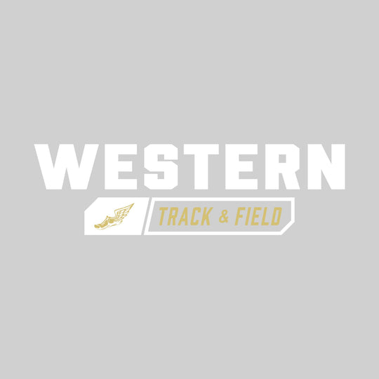 Western Warriors - Track & Field - School Name with Track & Field and Winged Shoe