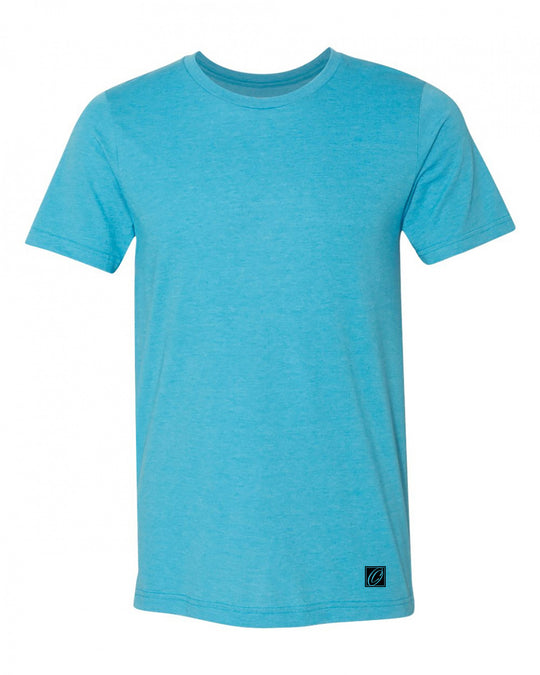 Bella Canvas Adult Heather CVC Crew Neck Short Sleeve Tee - Blues - XS-XL
