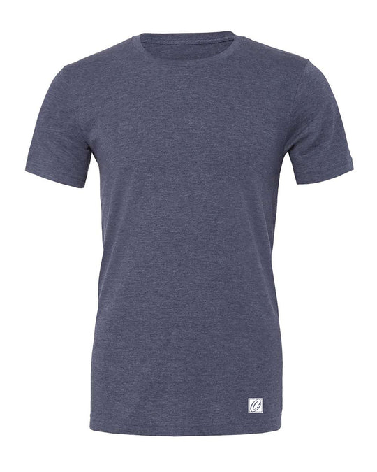 Bella Canvas Adult Heather CVC Crew Neck Short Sleeve Tee - Blues - XS-XL