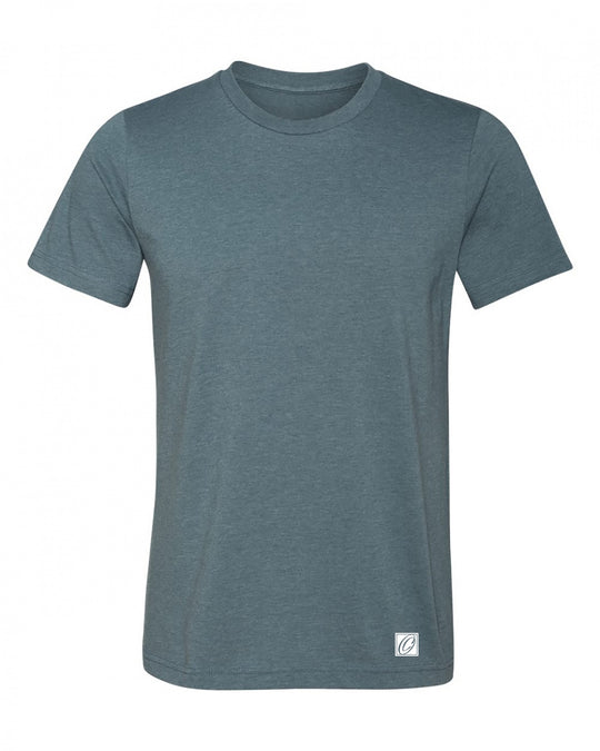 Bella Canvas Adult Heather CVC Crew Neck Short Sleeve Tee - Blues - XS-XL