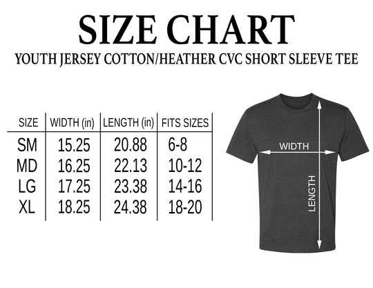 Bella Canvas Youth Jersey Cotton Crew Neck Short Sleeve Tee