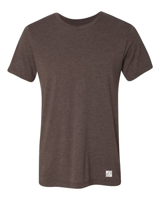 Bella Canvas Adult Triblend Crew Neck Short Sleeve Tee - Black/Brown/Gray/White - XS-XL
