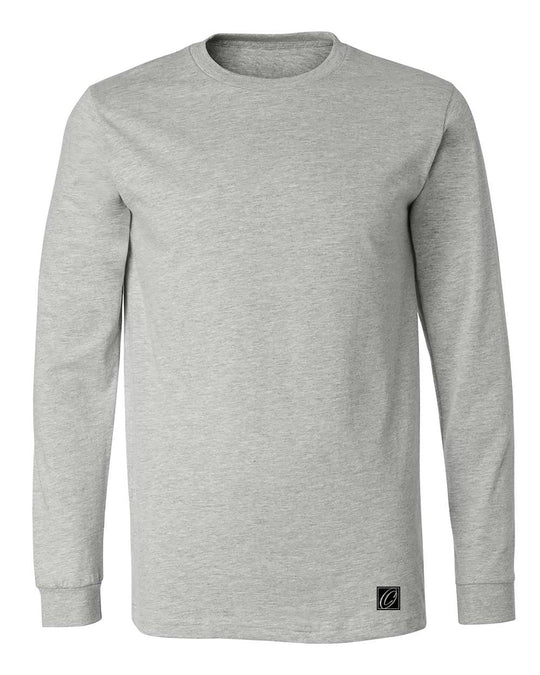 Bella Canvas Adult Heather CVC Crew Neck Long Sleeve Tee - Black/Gray/Blue/Green