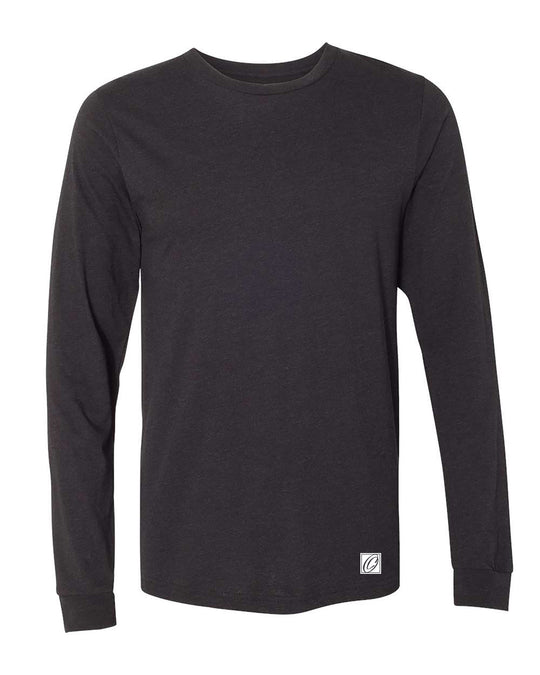 Bella Canvas Adult Heather CVC Crew Neck Long Sleeve Tee - Black/Gray/Blue/Green