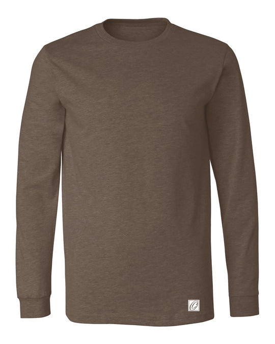 Bella Canvas Adult Heather CVC Crew Neck Long Sleeve Tee - Red/Yellow/Orange/Tan/White/Brown