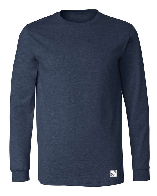 Bella Canvas Adult Heather CVC Crew Neck Long Sleeve Tee - Black/Gray/Blue/Green