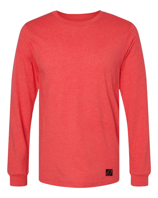 Bella Canvas Adult Heather CVC Crew Neck Long Sleeve Tee - Red/Yellow/Orange/Tan/White/Brown