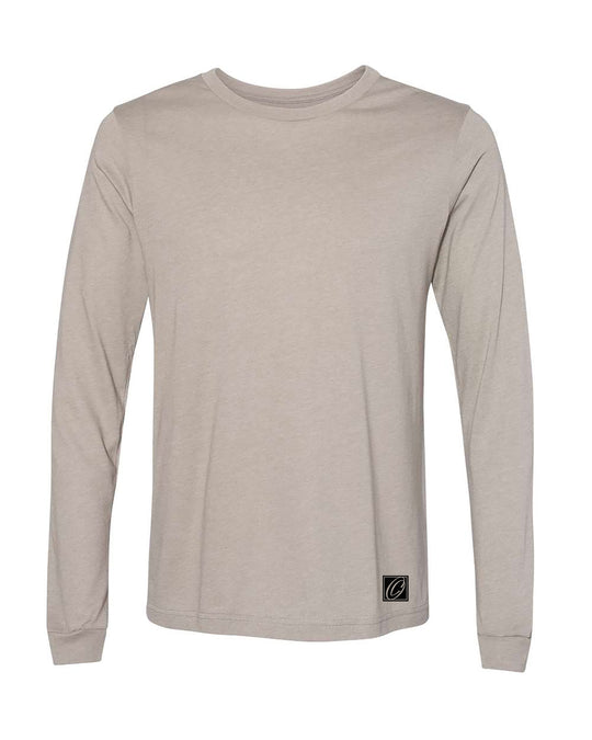 Bella Canvas Adult Heather CVC Crew Neck Long Sleeve Tee - Black/Gray/Blue/Green